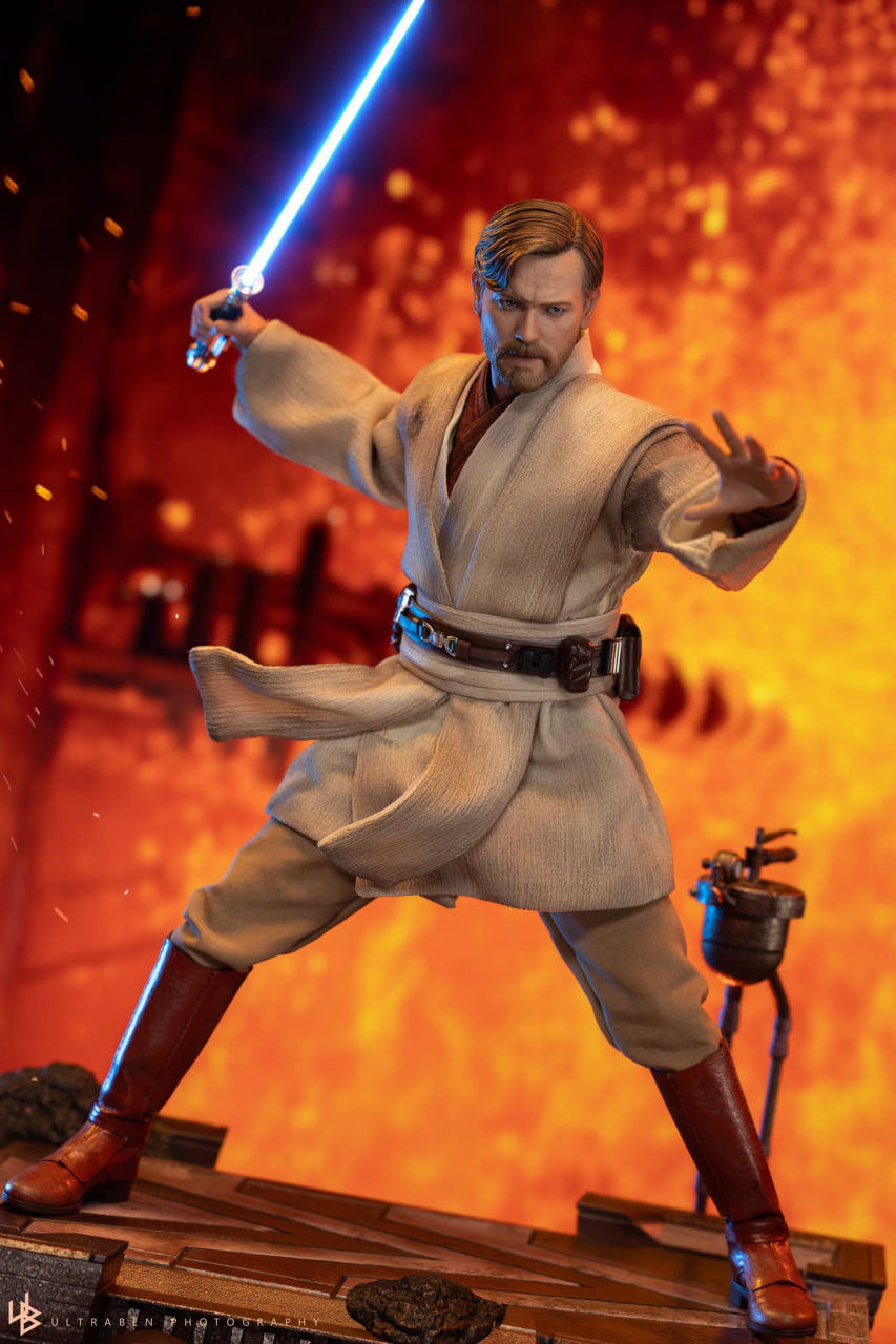 READY🔥Hot Toys MMS843 Star Wars: Revenge Of The Sith - Obi-Wan Kenobi (Mustafar) 1/6th Scale Collectible Figure