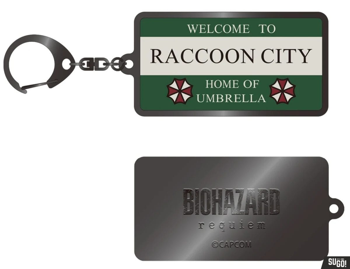 Capcom Resident Evil Requiem Raccoon City Welcome Sign Metal Keychain