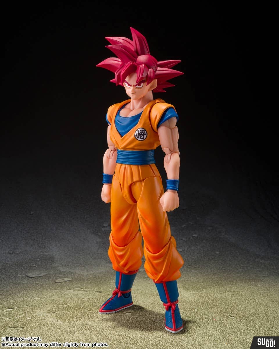 Bandai S.H.Figuarts Super Saiyan God Son Goku God Aura Dragon Ball Action Figure
