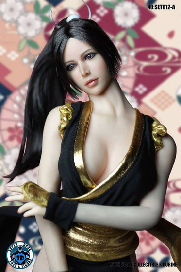 [SUD-SET012A] Super Duck Fighting Girl Black Clothing & Head 1:6 Accessory