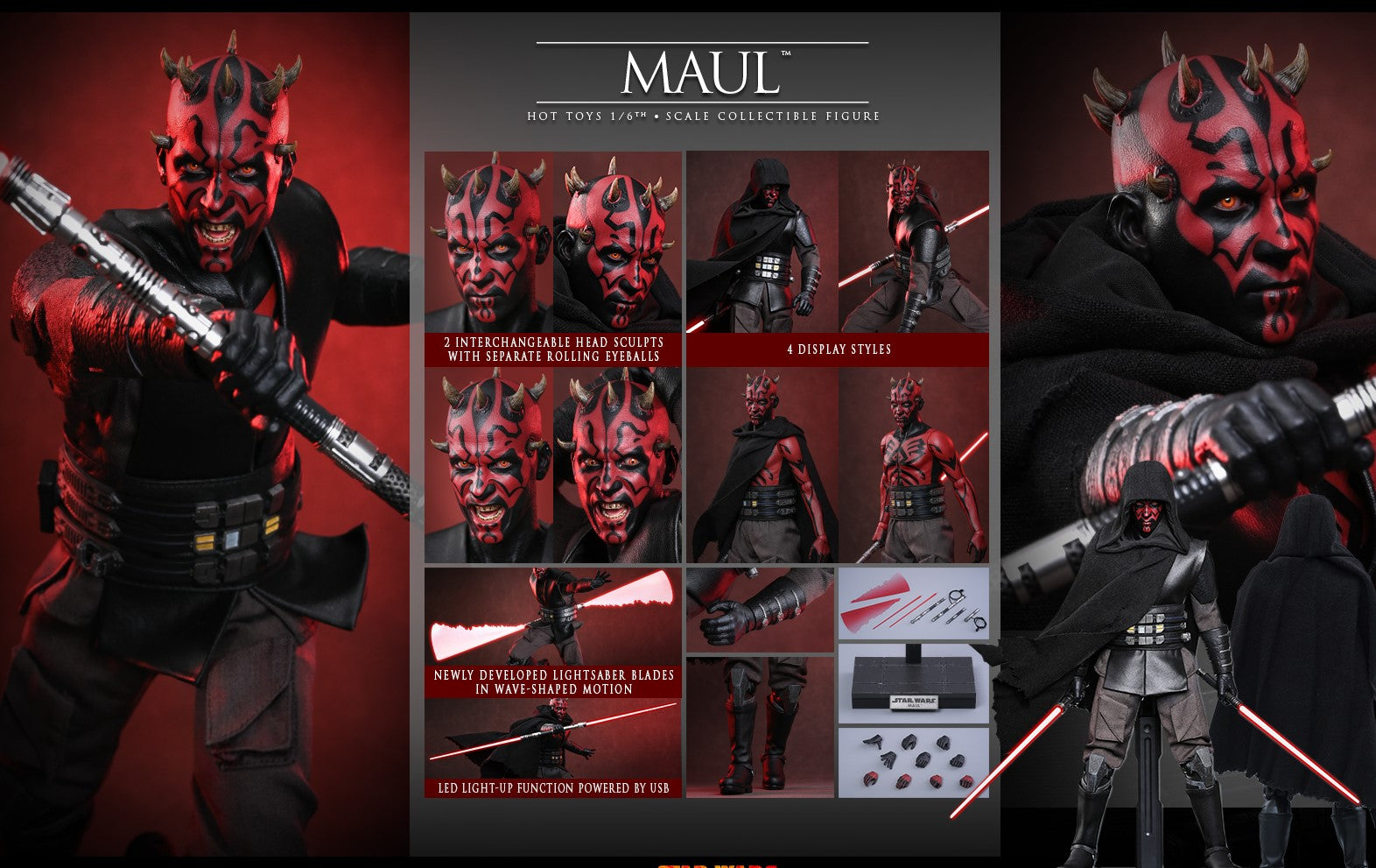 Pre-Order Hot Toys TMS187 Star Wars: Maul - Shadow Lord - 1/6th scale Maul Collectible Figure